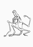 A coloring page of monster